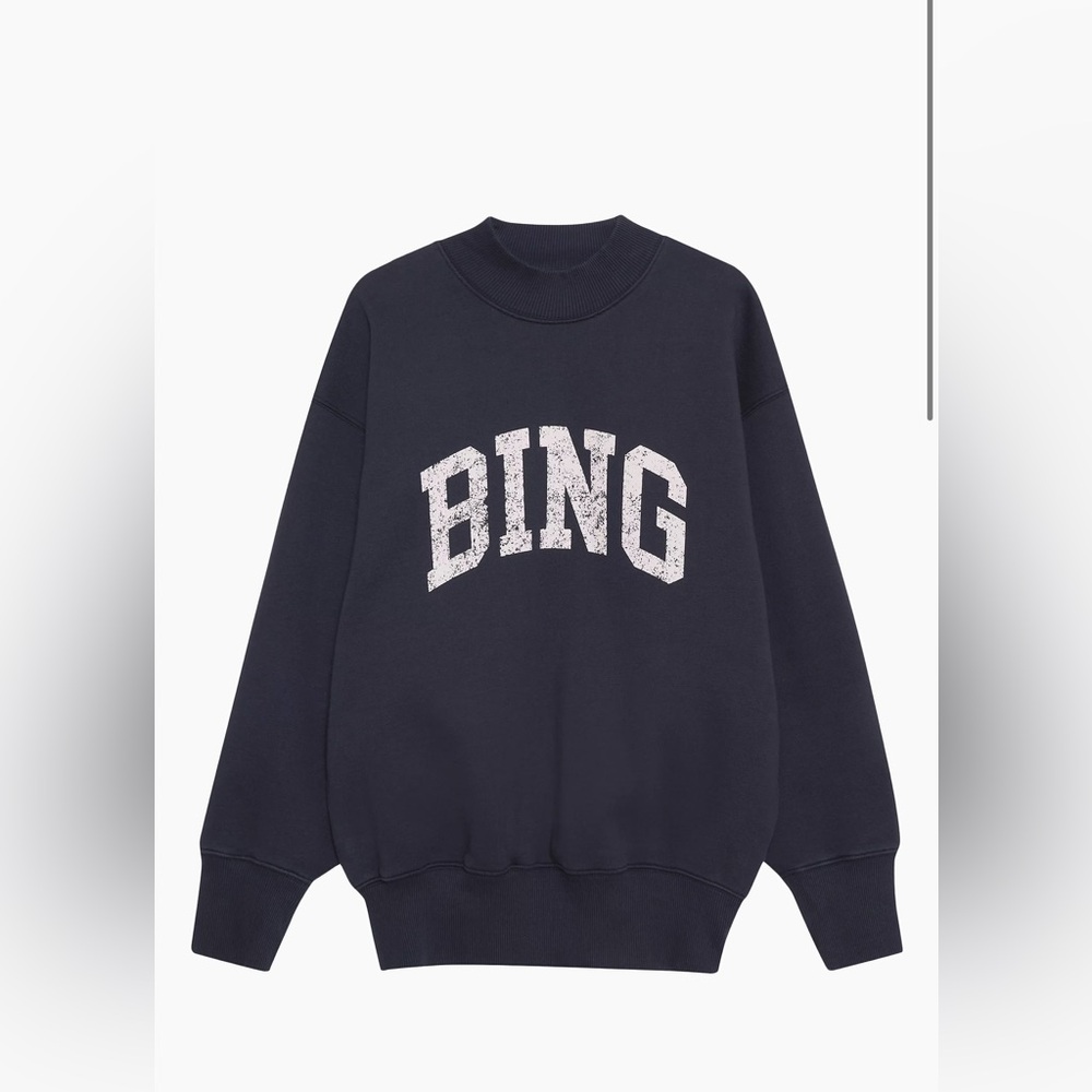 Anine Bing Bradie Logo Cotton-Blend Sweatshirt